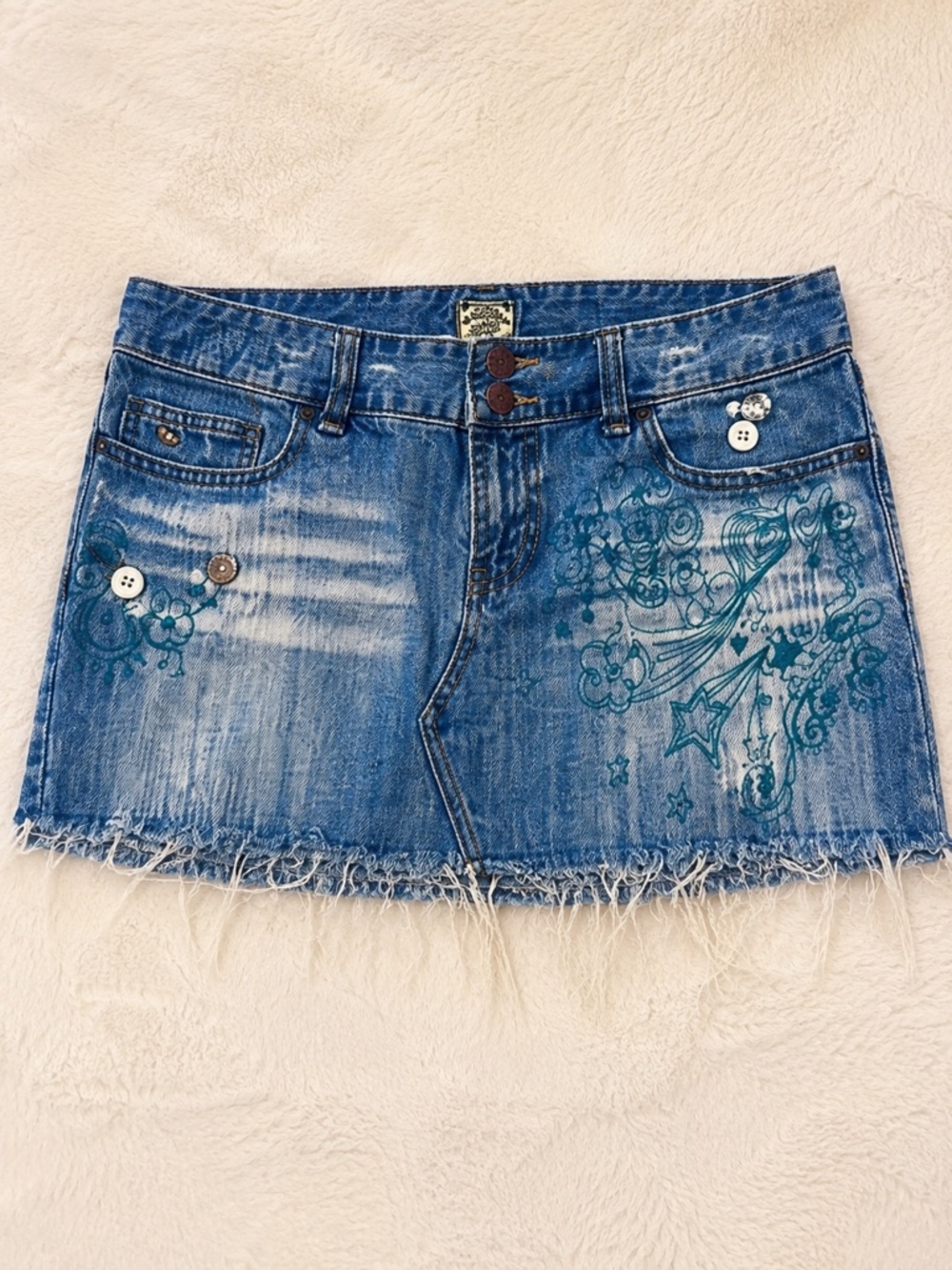 Y2K Abercrombie & Fitch Embellished Denim Mini Skirt